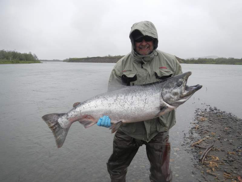 Bob Chittenden with a King Salmon from the Togiak River